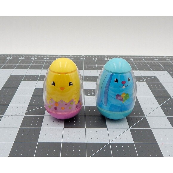 Playskool Weebles Spring Basket Figures Blue Bunny 39 Chick 40 Pair - Picture 1 of 6